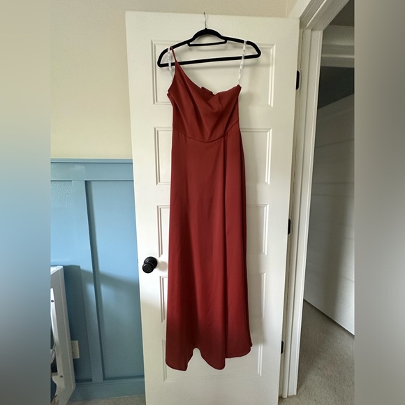 David’s bridal bridesmaid dress, color cinnamon size 4 - Picture 2 of 4